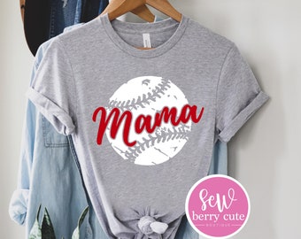 Baseball Shirt - Baseball Mama - Mom Shirts - Baseball Tees - Baseball Mom Shirt - Mom Tees