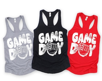 Baseball Shirt - Baseball Tank Top - Baseball Mom Tank Top -  Baseball Mama - Baseball Player - Game Day - Softball - Gift for Mom