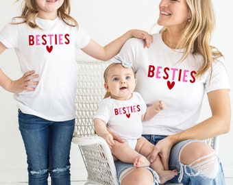 Bestie Valentine Shirt, Mommy and me Outfit, Family outfit, Mother's Day Shirts, Mama and mini