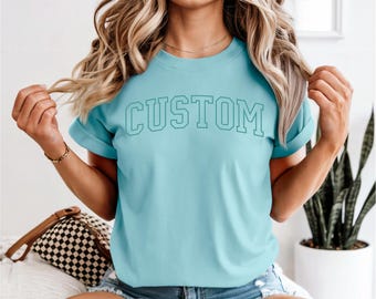 Comfort Colors Custom Mascot Shirt, Personalized School Spirit Tee, Custom Team or School Name Game Day T‑Shirt