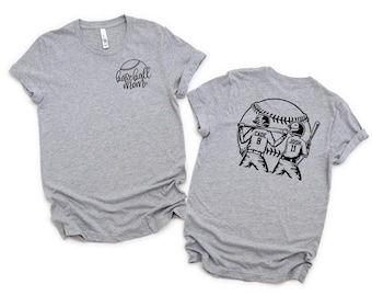 Personalized Baseball T-shirt | Twins Mom Baseball Shirt | Baseball Mama | Baseball Tee