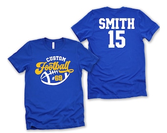 Custom Football T-shirt - Football Shirt - Custom Shirt - Personalized Shirt - School Spirit