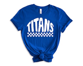 Custom Mascot Shirt, Bella Canvas Tee, Personalized Tshirt, School Spirit, Retro, Checkered