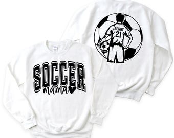 Custom Soccer Mama Sweatshirt - Personalized Soccer Shirt - Soccer Mama Crewneck - Mother's Day Gift for Soccer Mom
