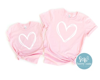 Heart T-shirt, Mommy and Me, Valentine Shirt, Toddler, Youth, Adult T-shirt, Matching