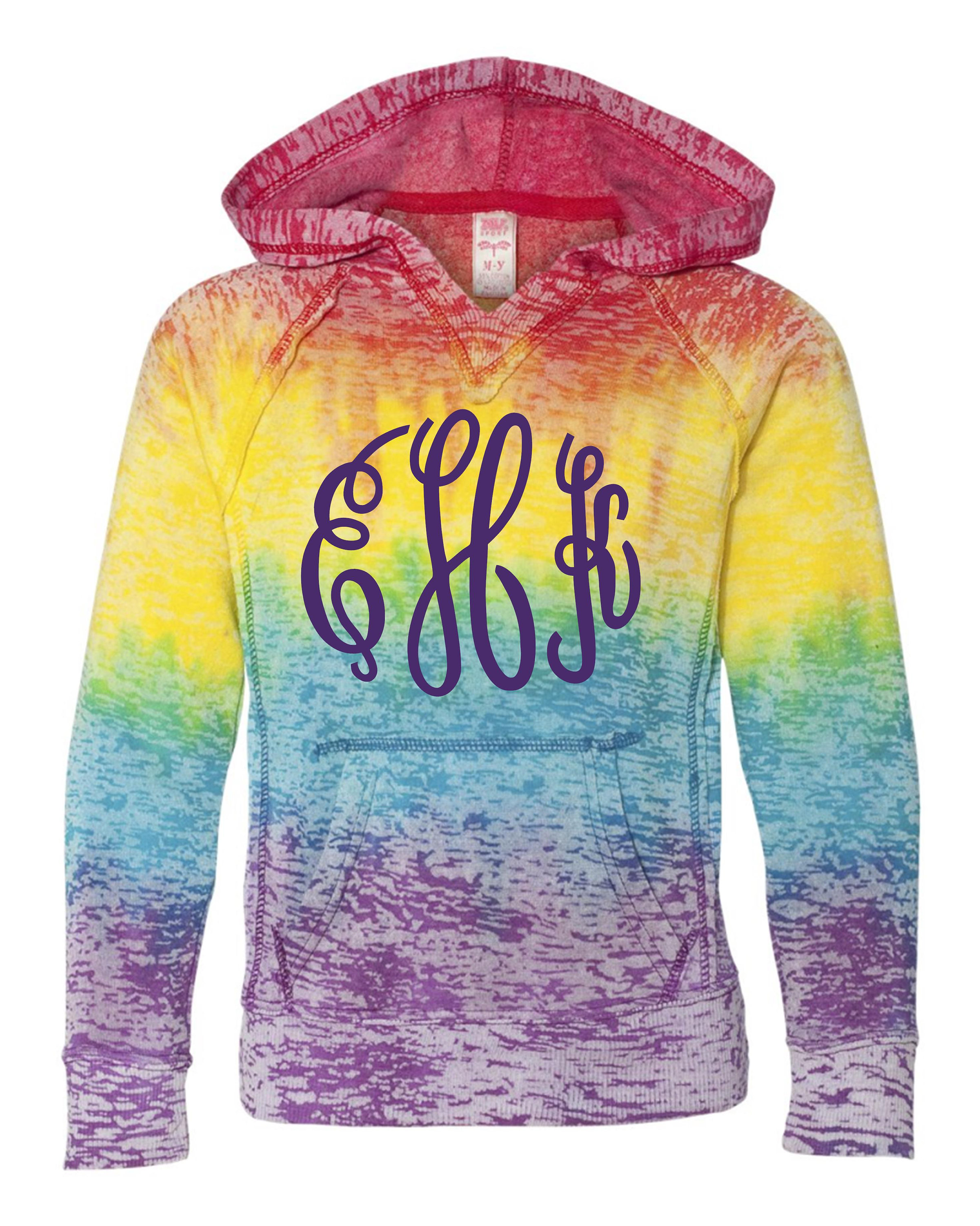 tie dye berry hoodie