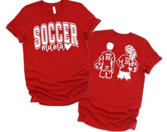 Personalized Soccer Mama T-shirt | Soccer Shirt | Soccer Mom Tee | Gift for her | Boy Girl Soccer players