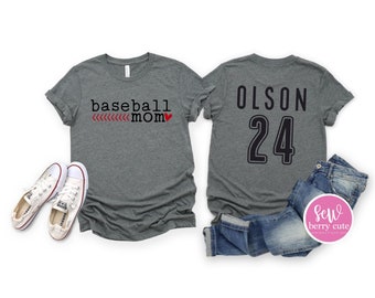 Baseball Shirt - Custom Baseball Shirts - Baseball Tees - Baseball Mom Shirt - Mom Tees - Personalized