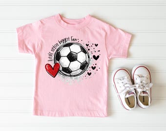 Soccer Sister T-Shirt - Little Sister Biggest Fan - Soccer Tee - Little Sister Tee