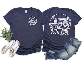 Personalized Softball T-shirt | Twins Mom Softball Shirt | Softball Mama | Softball Tee