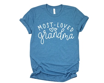 Most Loved Grandma, Mimi, Gigi, Nana, Mother's Day Gift