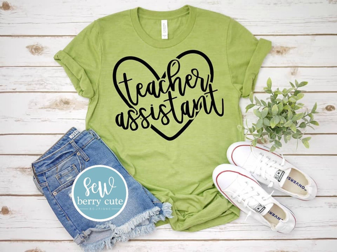 Teacher Assistant Graphic Tee Teacher Tee Etsy