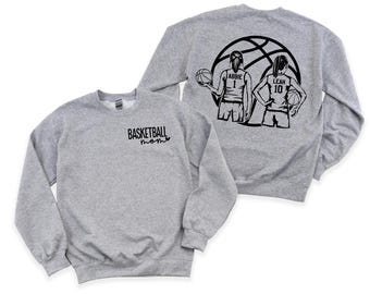 Custom Basketball Sweatshirt - Personalized Basketball Shirt - Basketball Crewneck - Mother's Day Basketball Mom Gift  - Basketball Shirt