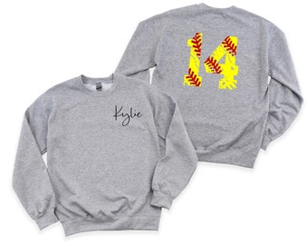 Custom Softball Sweatshirt - Softball Mom Crewneck - Softball Sweatshirt - Softball Player- Softball Gift