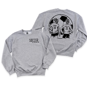 Custom Soccer Sweatshirt - Personalized Soccer Shirt - Soccer Mom Crewneck - Mother&#39;s Day Gift for Soccer Mama - Girls Soccer Sweatshirt
