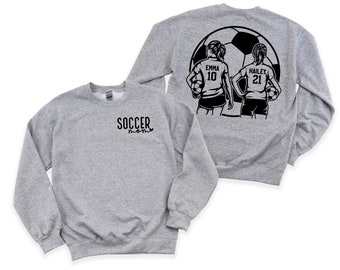 Custom Soccer Sweatshirt - Personalized Soccer Shirt - Soccer Mom Crewneck - Mother's Day Gift for Soccer Mama - Girls Soccer Sweatshirt