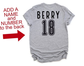 Add Name and Number to the Back of Any Shirt