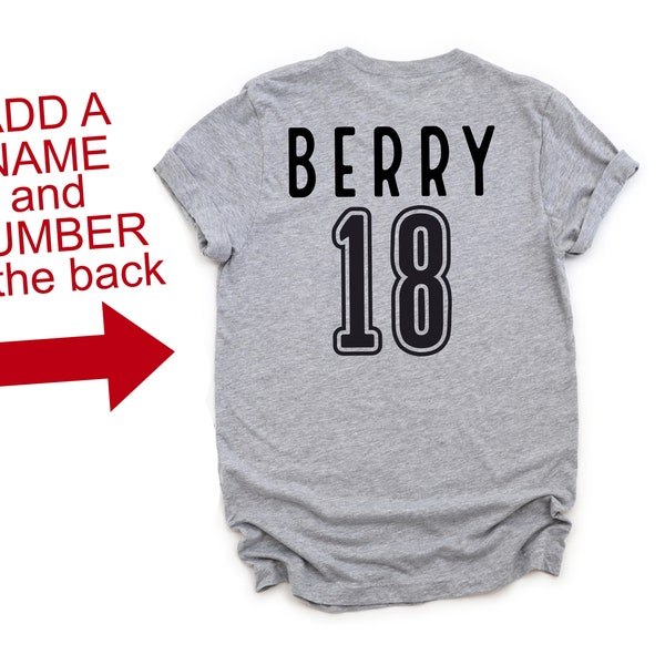 Add Name and Number to the Back of Any Shirt