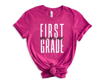 Personalized Grade Level Teacher Shirt | Custom Teacher Name Tee | Bella Canvas T-shirt | Back to School | Team Shirts