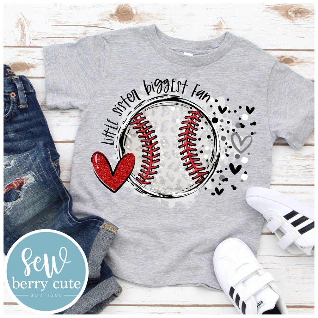Baseball Sister Tshirt little Sister Biggest Fan Shirt Baseball Sister Tee Little Sister Tee Etsy