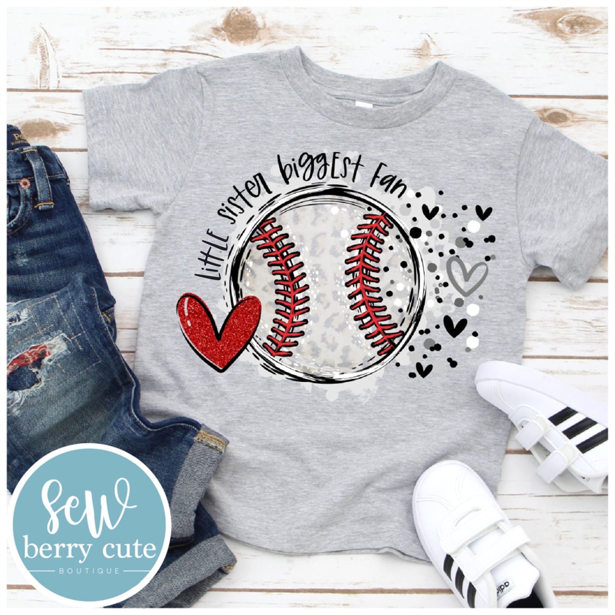 Baseball Sister T Shirt Little Sister Biggest Fan Shirt Baseball Sister Tee Little Sister Tee 