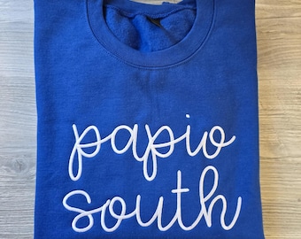 Custom Embroidered Crewneck - Mascot Sweatshirt - School Spirit