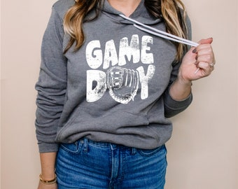 Game Day Hoodie | Distressed Retro Game Day Shirt | Baseball Apparel | Softball Apparel | Baseball Shirt | Softball Shirt