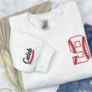 Custom Baseball Sweatshirt - Baseball Mom Crewneck - Baseball Sweatshirt - Grandma - Girlfriend