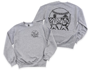 Custom Softball Crewneck Sweatshirt