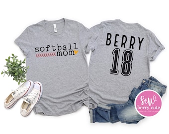 Softball Shirt - Custom Softball Shirts - Softball Tees - Softball Mom Shirt - Mom Tees - Personalized