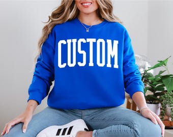 Custom Crewneck Sweatshirt - Personalized Sweatshirt - Mascot - School - Sports mom