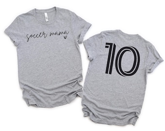 Personalized Soccer Mama T-shirt | Soccer Mom Shirt | Soccer Tee | Soccer Mom Gift | Custom Number