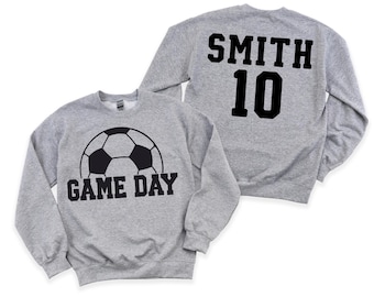 Custom Soccer Sweatshirt - Personalized Soccer Shirt - Soccer Game Day Crewneck - Mother's Day Gift for Soccer Mama - Soccer Sweatshirt