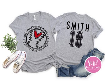 Baseball Shirt - Custom Baseball Shirts - Loud & Proud - Baseball Tees - Baseball Mom Shirt - Custom Mom Tees - Personalized