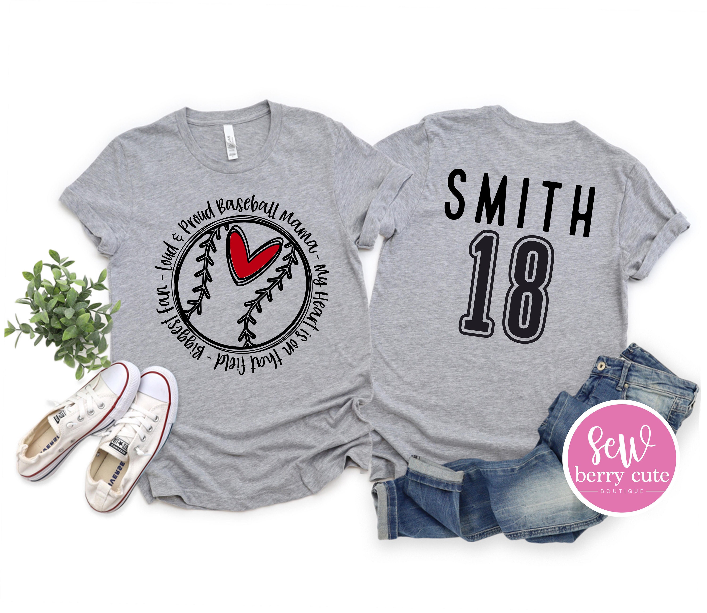 Baseball Shirt - Custom Baseball Shirts - Loud & Proud - Baseball Tees -  Baseball Mom Shirt - Custom Mom Tees - Personalized