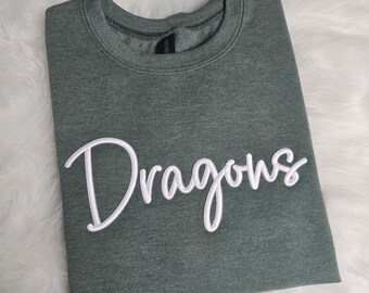 Dragons 3D/Puff Embroidered Sweatshirts