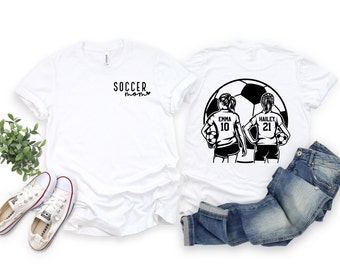 Personalized Soccer Mom T-shirt | Soccer Shirt | Soccer Mama Shirt | Soccer mom | Soccer Mom Gift | Twins | Girls