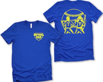 Personalized Softball T-shirt | Twins Dad Softball Shirt | Softball Dad | Father's Day Gift
