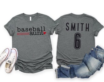 Baseball Shirt - Custom Baseball Shirts - Baseball Tees - Baseball Aunt Shirt - Aunt Tees - Personalized