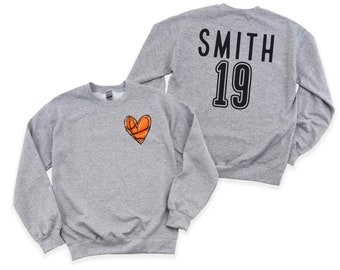 Custom Basketball Sweatshirt - Basketball Mom Crewneck - Basketball Sweatshirt - Basketball Player Shirt - Custom Shirt - Personalized