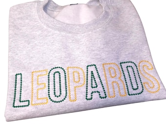 LINCOLN VIEW - Embroidered Leopards Crewneck