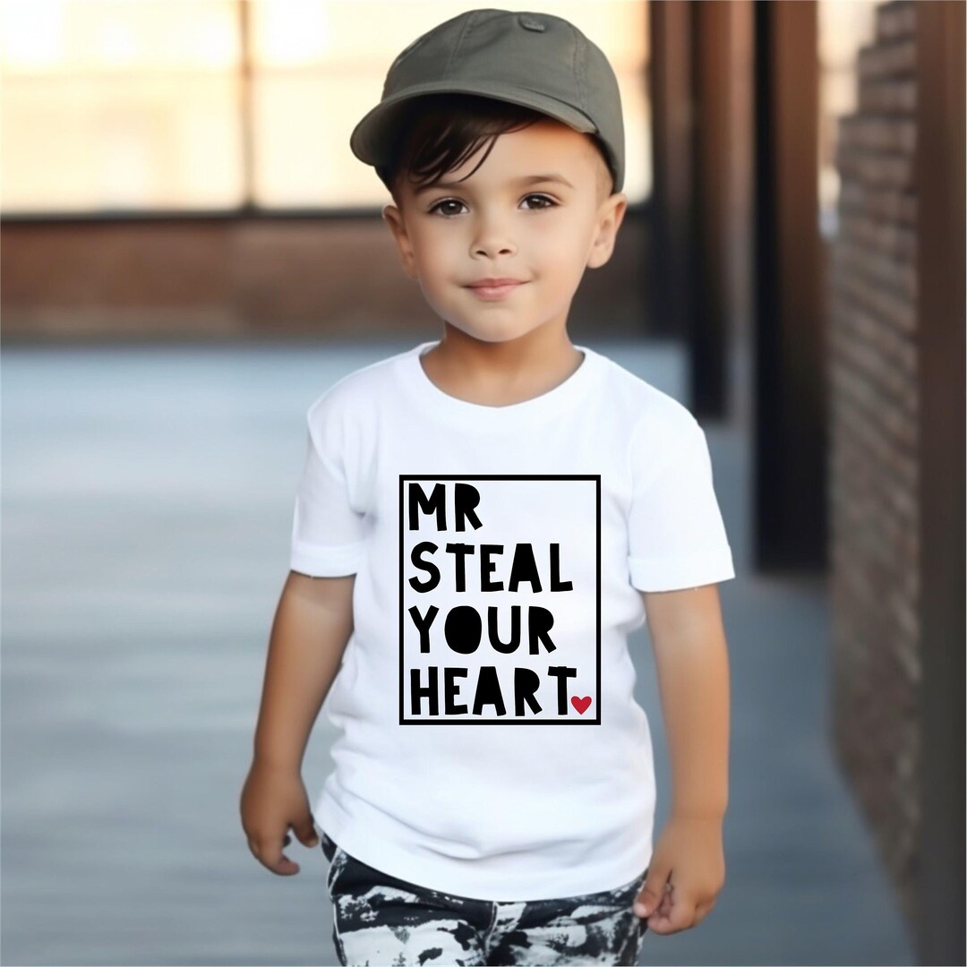 Mr Steal Your Heart Shirt Valentine's Day Shirt Boys Shirt Boys