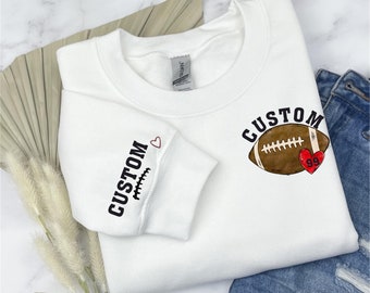 Custom Football Sweatshirt - Football Mom Crewneck - Football Sweatshirt - Football Grandma - Football Mom Gift