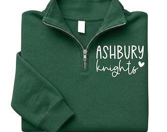 ASHBURY KNIGHTS - Unisex Quarter Zip Sweatshirt