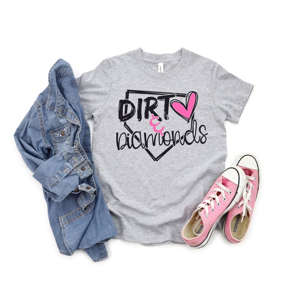 Softball Shirt | Dirt & Diamonds | Baseball Shirt | Softball Player Shirt | Softball mom Tshirt | Baseball Mom Tshirt | Girls Softball Shirt