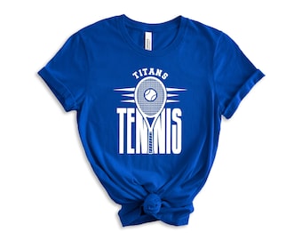 Custom Tennis Shirt Bella Canvas Unisex | Mascot & School Colors Spirit Tee | Team Shirt