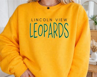 LINCOLN VIEW - Lincoln View Leopards Design on Gildan UNISEX Sweatshirt