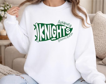ASHBURY KNIGHTS - Pennant Design on Gildan UNISEX Sweatshirt
