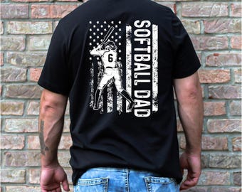 Personalized Softball Dad Shirt - Softball Shirt - Custom Shirt