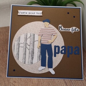 Carte fête des peres,carte de vœux,carte homme